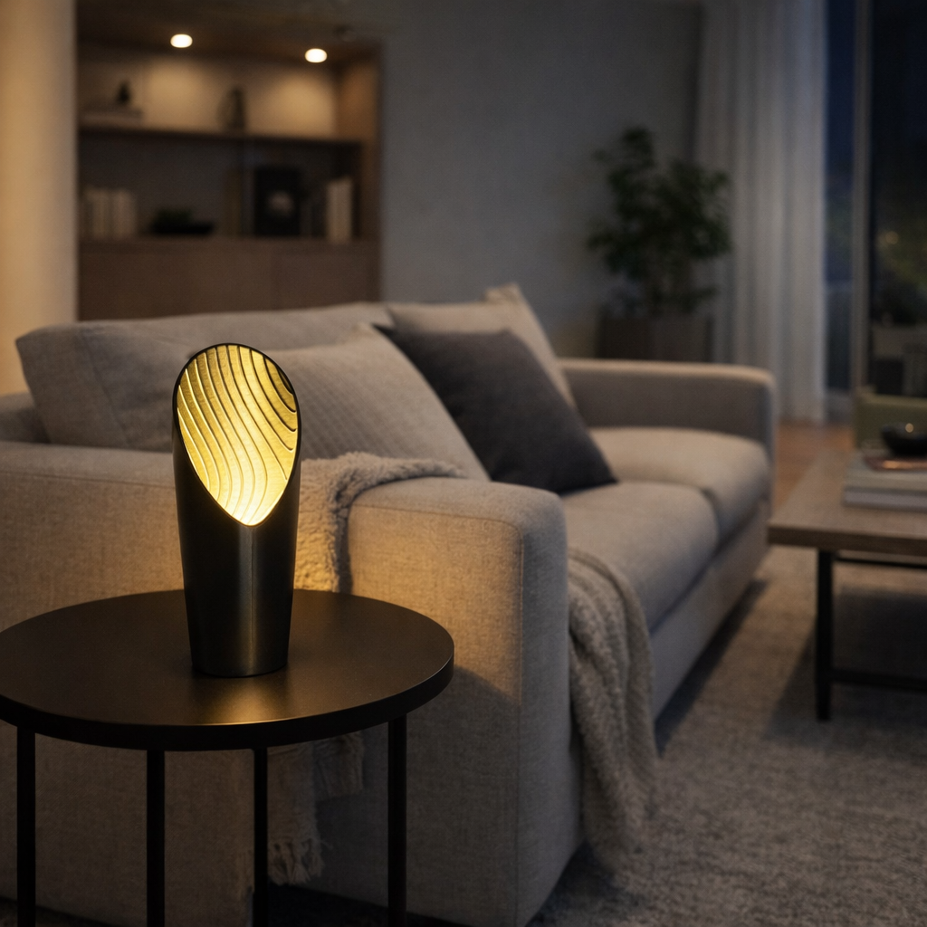 Lámpara decorativa minimalista con luz LED cálida