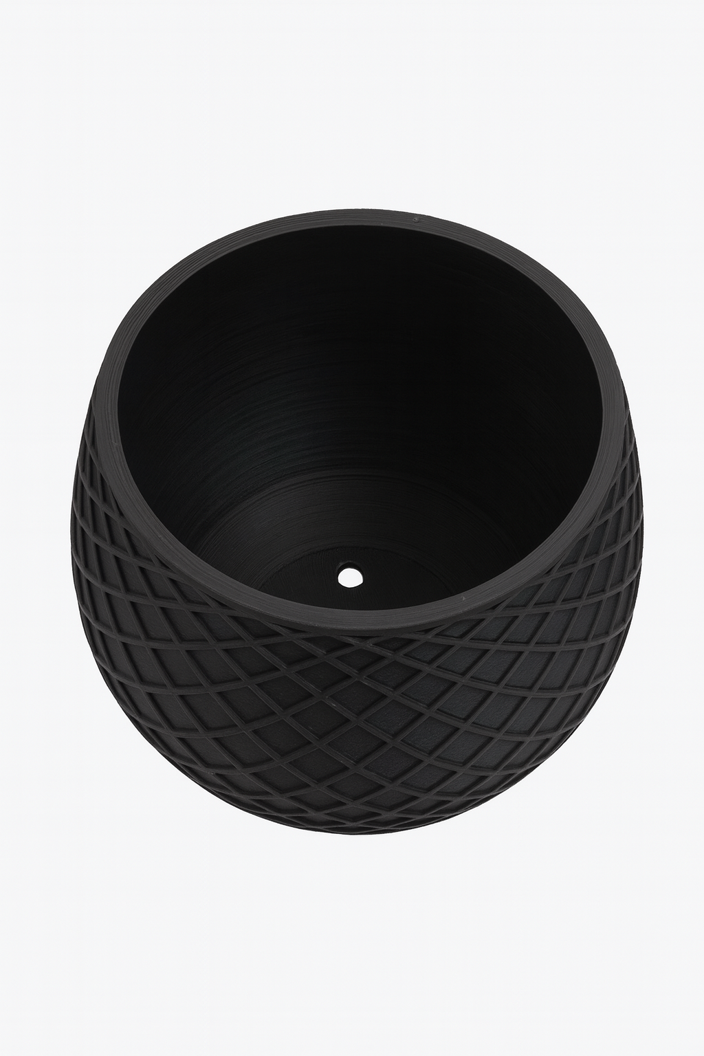 Maceta Decorativa Diamond Noir con Base